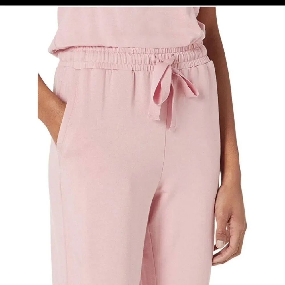 Daily Ritual Pink Jumpsuit with Elastic Waistband(354) - Picture 4 of 5